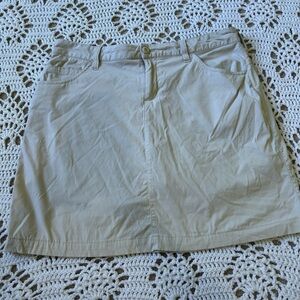 Eddie Bauer Womens Adventure Skort Lined Skirt Shorts Tan Size 10 Golf Vacation